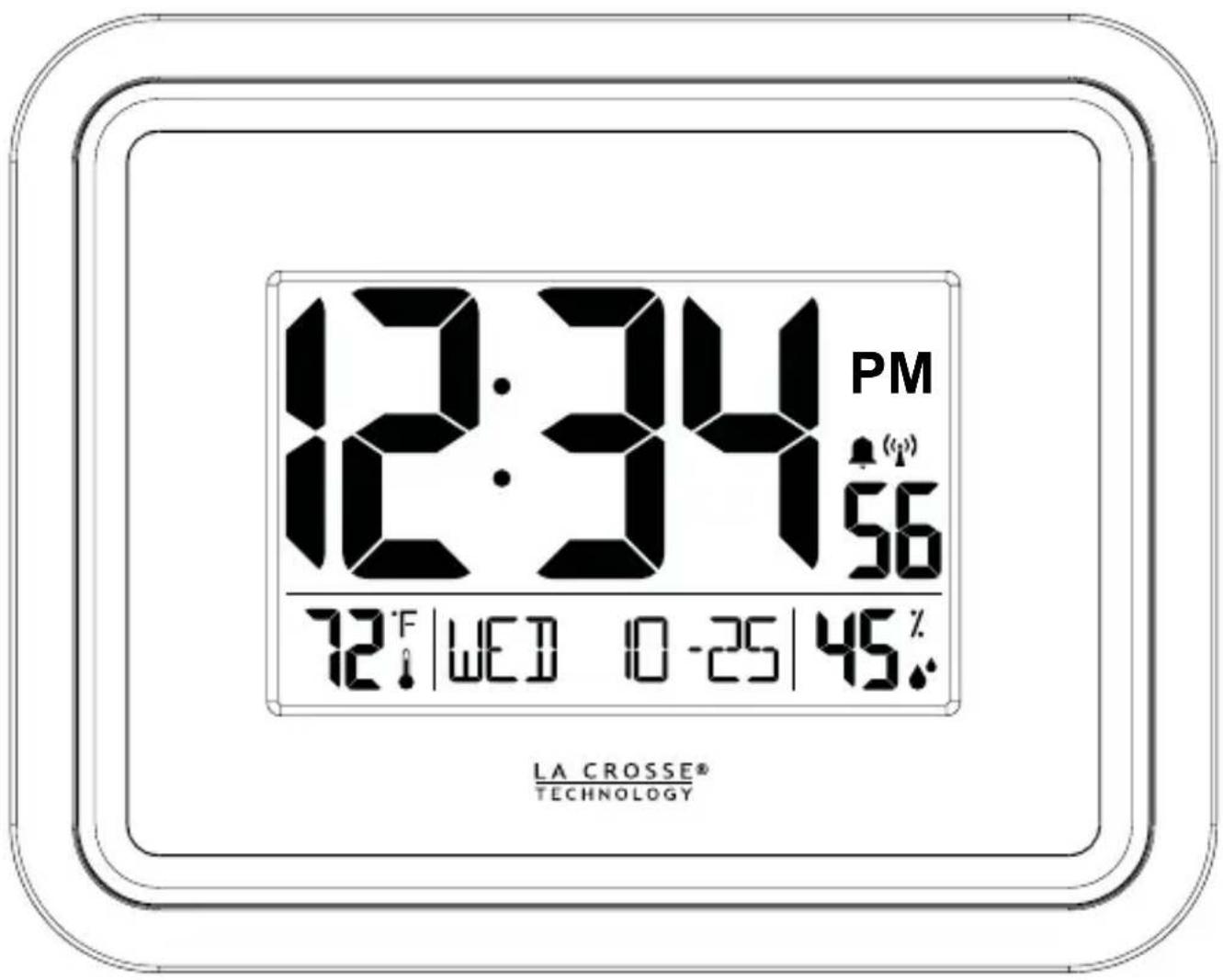 LA CROSSE TECHNOLOGY BBB84022V2 - HORLOGE MURALE NUMÉRIQUE ATOMIQUE - 1