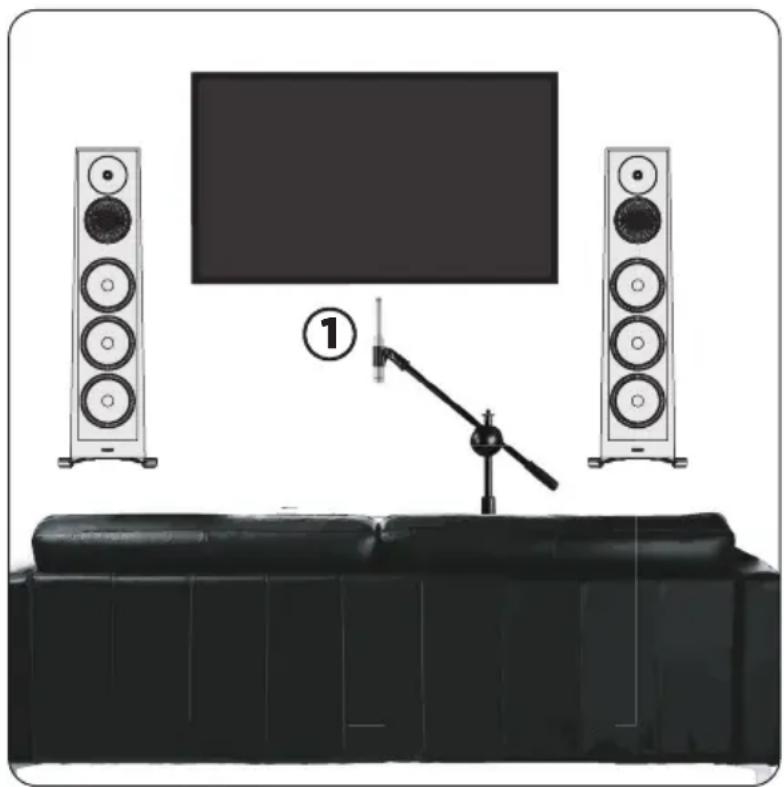 Paradigm Founder 120H - Positionnement et connexion du microphone - 1