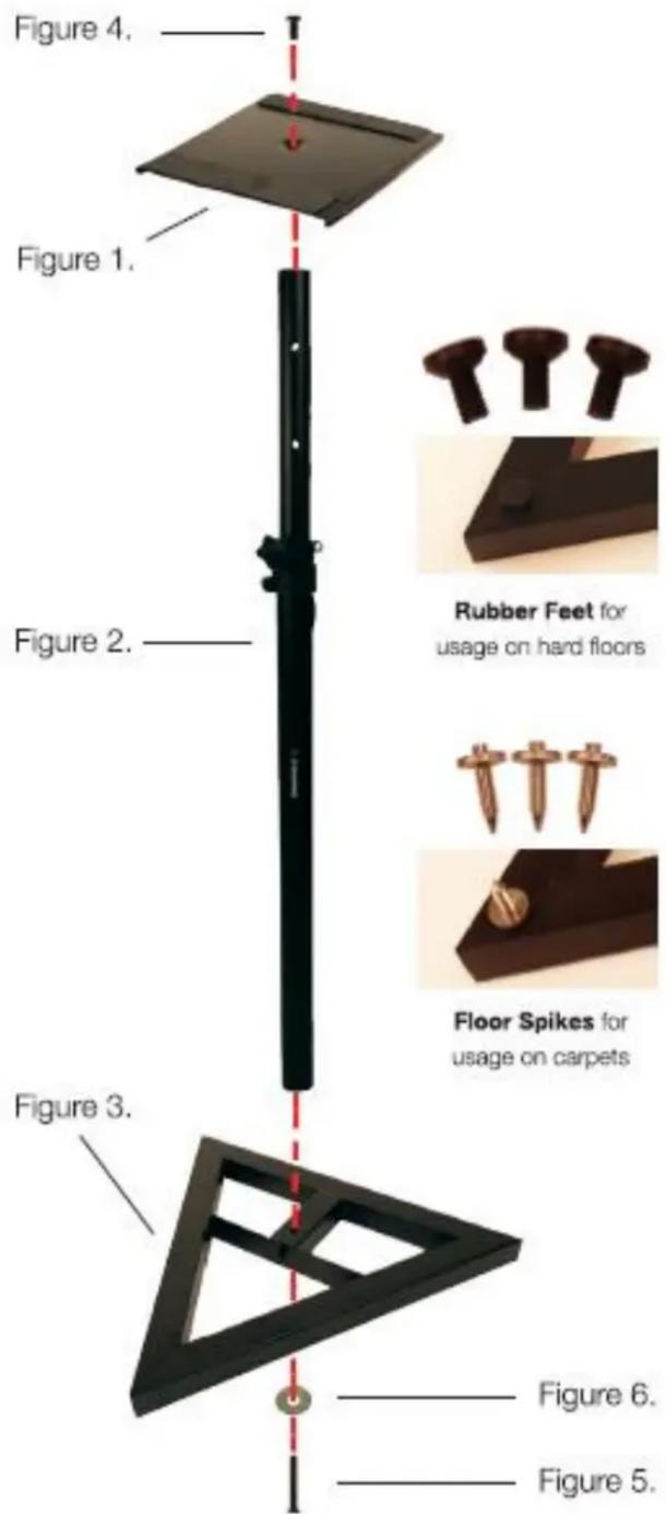 Qtx MSK024 - Monitor Speaker Stand - 2
