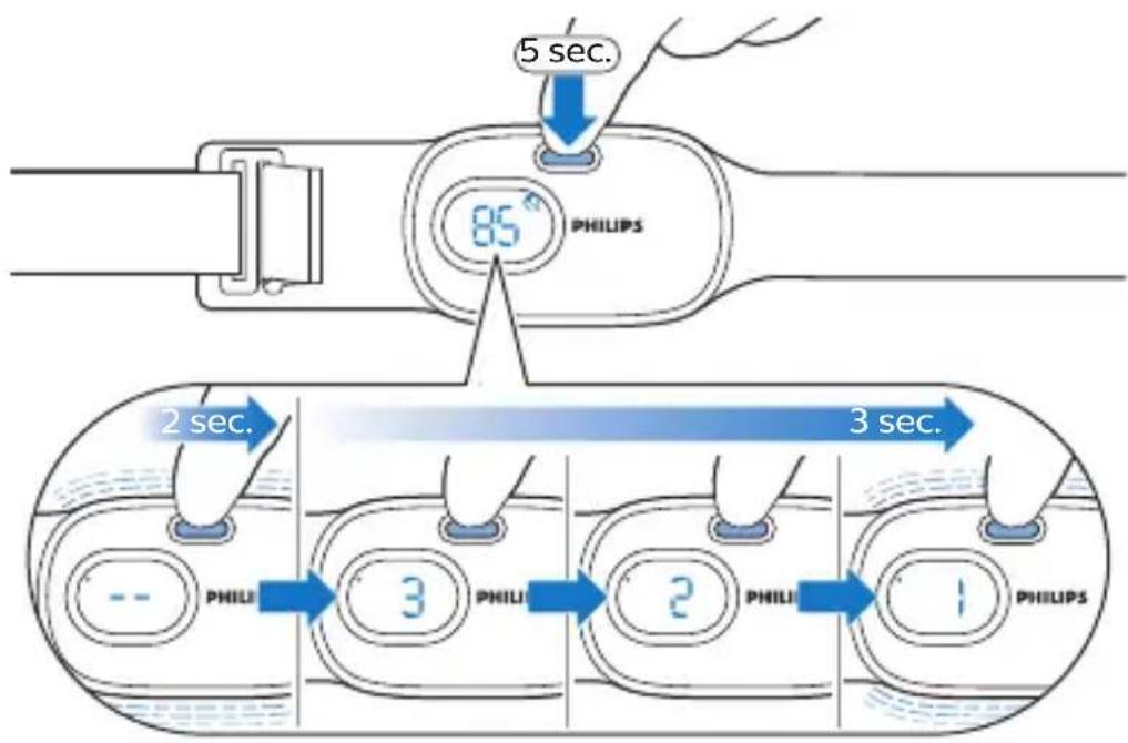 PHILIPS SmartSleep SN3710 - Resetting the sensor - 2