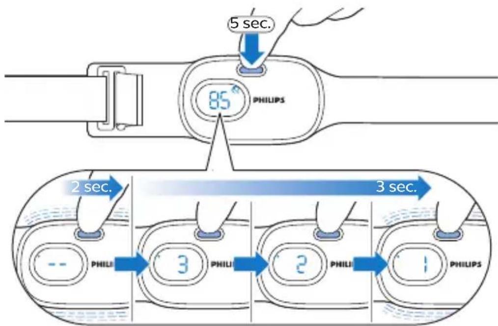 PHILIPS SmartSleep SN3710 - Cómo reiniciar el sensor - 3