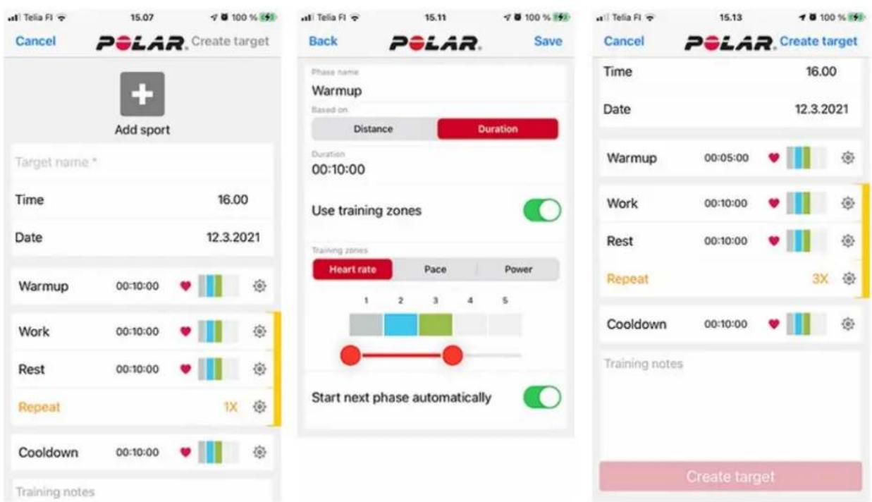 POLAR Pacer Pro - Objectif par phases - 1
