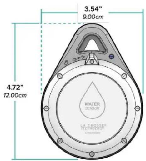 3.54" 9.00cm 4.72" 12.00cm WATER SENSOR LA CROSSE® TECHNOLOGY