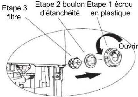 HISENSE DH70K1SFRE20 - Nettoyage du filtré à eau (pour le modele de fonction de pompe seulement) - 3