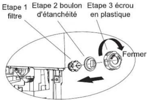 HISENSE DH5021KP1W - Nettoyage du filtre à eau (pour le modèle de fonction de pompe seulement) - 4