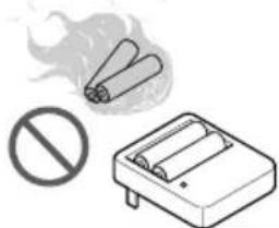 LG LMNC126BTG0 - Batterien nicht wieder aufladen oder auseinander bauen. Batterien niemals in ein Feuer werfen. - 1
