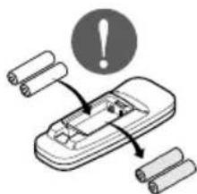 LG LMNC126BTG0 - Immer alle Batterien der Fernbedienung durch Batterien des gleichen Typs austauschen. Alt und neue Batterien bzw. unterschiedliche Batterietypen nicht vermischen. - 1