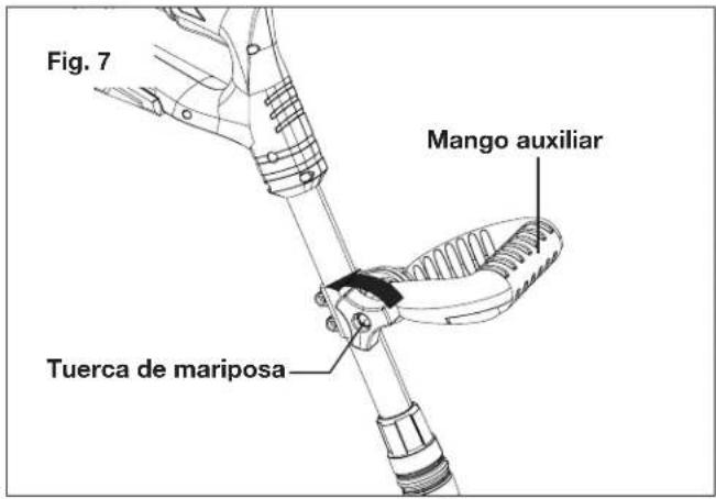 Sun Joe TJW24C - Ajuste del mango auxiliar - 1