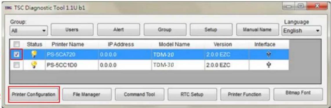 TSC TDM20 - Configuration du Wifi avec Printer Management (en option) - 1