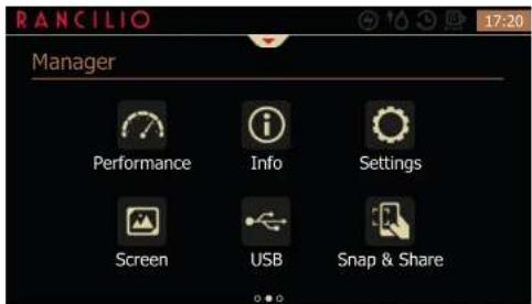RANCILIO Invicta - Manager Menu - 1