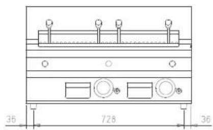 BARTSCHER 115090 - MISURE IN mm - DIMENSIONS IN mm - ABMESSUNGEN IN mm MESURES EN mm - MEDIDAS EN mm - MATEN IN mm - 2