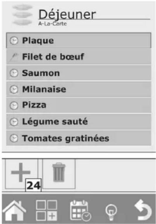 BARTSCHER 117727 - Ajout des plats aux niveaux du programme de cuisson - 1