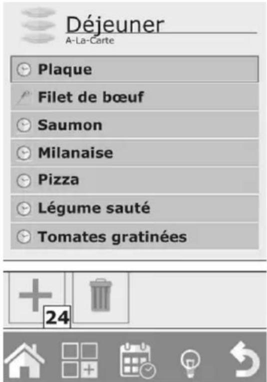 BARTSCHER 117781 - Ajout des plats aux niveaux du programme de cuisson - 1