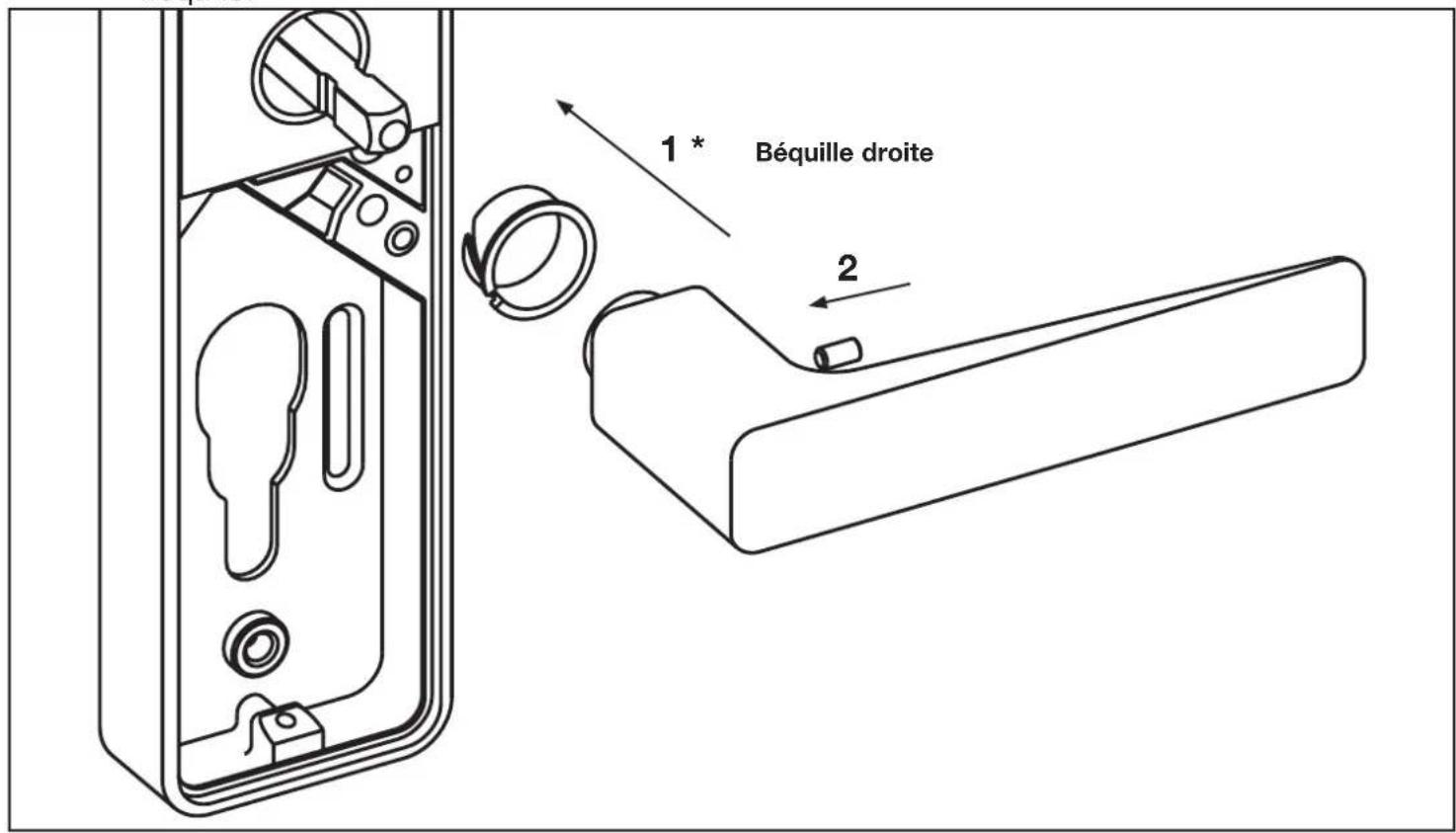 KABA Confidant RFID Kit 1 - 5- INSTALLÉZ LA BÉQUILLE EXTÉRIEURE - 2
