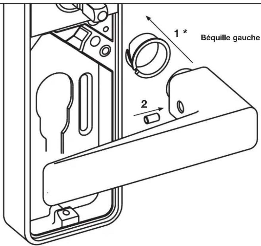 KABA Confidant RFID Kit 1 - 5- INSTALLÉZ LA BÉQUILLE EXTÉRIEURE - 1