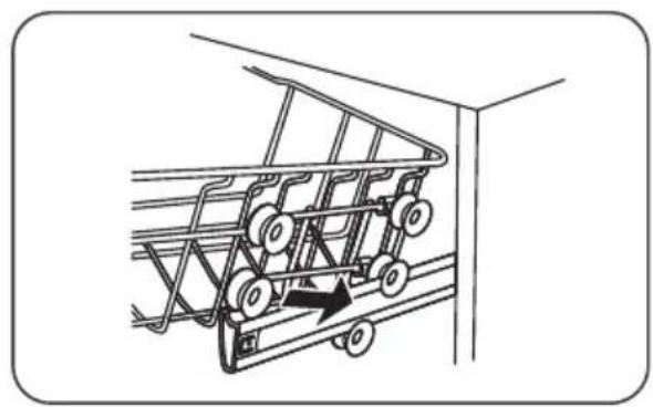 ETNA VW644MC - Adjusting the height of the upper basket type 1 (depending on the model) - 3