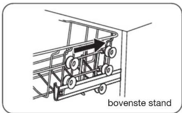 ETNA VW644MC - De hoogte van de bovenste korf (type 1) aanpassen (afhankelijk van het model) - 4