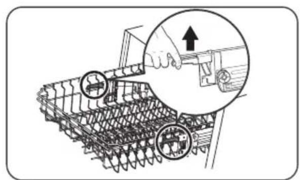 ETNA VW644MC - Adjusting the height of the upper basket type 2 (depending on the model) - 2
