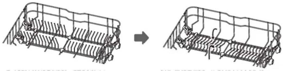 ETNA VW644MC - Folding back the rack shelves - 1