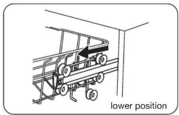 ETNA VW644MC - Adjusting the height of the upper basket type 1 (depending on the model) - 1