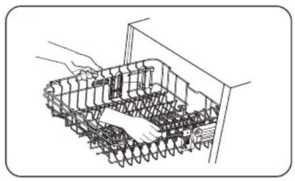 ETNA VW644MC - Réglage de la hauteur du panier supérieur type 1 (en fonction du modele) - 5