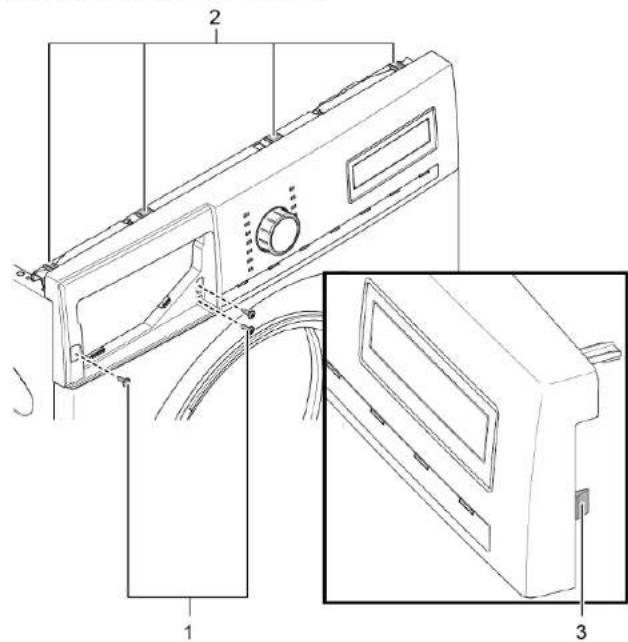 SIEMENS WU12UT61ES - Demontarea panoului de mascara - 1