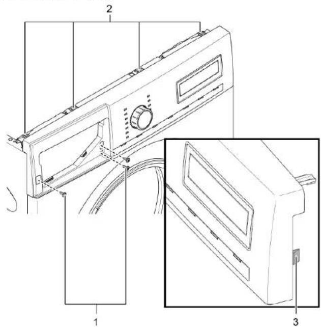 SIEMENS WU12UT61ES - Ohjauspaneelin poistaminen - 1