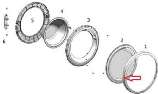 SIEMENS WU12UT61ES - Ta bort luckans componenter - 1