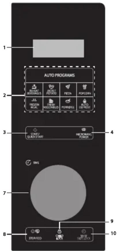 SHARP YCPG234AU - PANEL DE CONTROL - 2