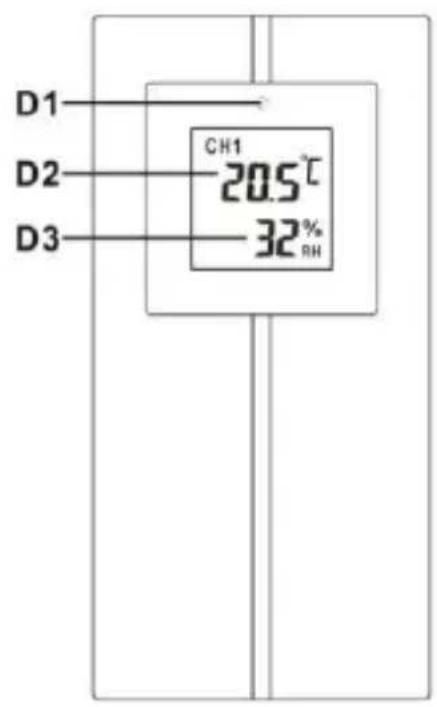 TECHNOLINE WS 9485 - Übersicht des Außentemperatursenders - 1