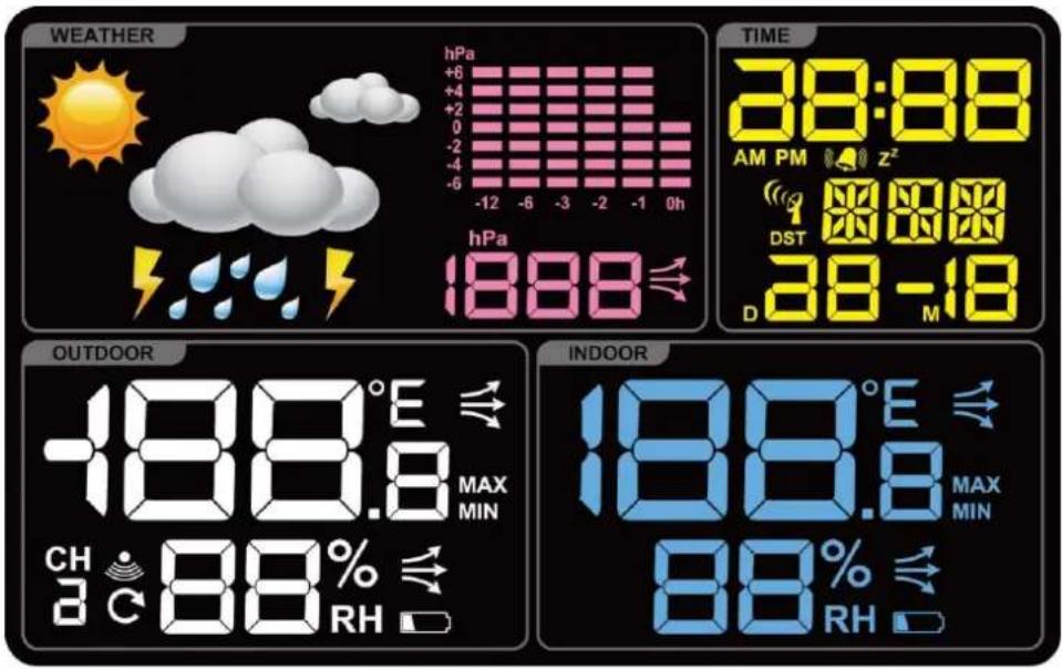 TECHNOLINE WS 6449 - Displej LCD: - 1