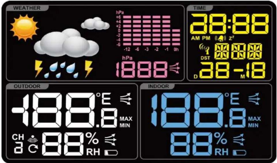 TECHNOLINE WS 6449 - LCD-Anzeige: - 1