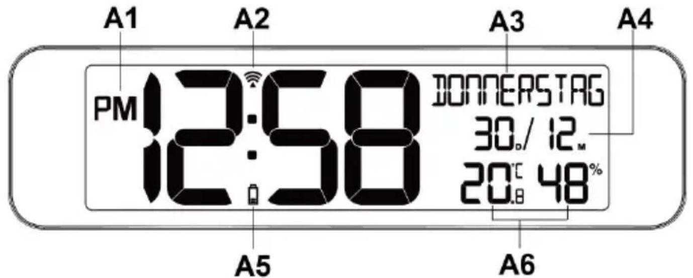 TECHNOLINE WS 8120 - WS8120 - INSTRUKCJA OBSŁUGI STEROWANY RADIOWO ZEGAR ŚCIENNY Z KALENDARzEM, WSKAZANIEM TEMPERATUREI WILGOTNOŚCI POWIWETRZA - 1