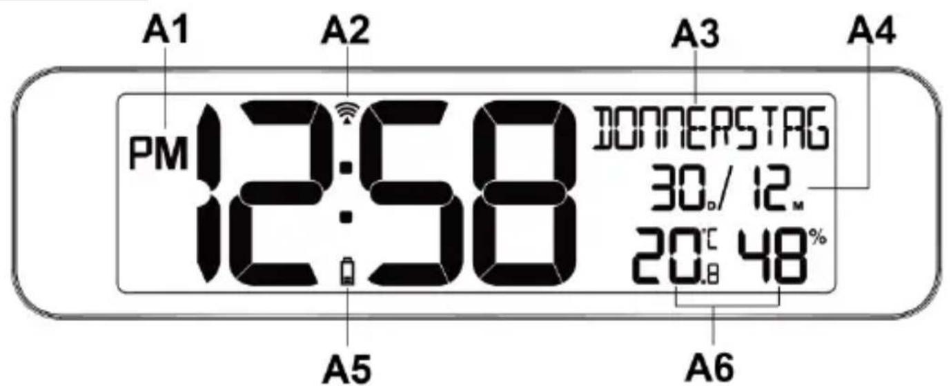 TECHNOLINE WS 8120 - WS8120 - GUIDE D'UTILISATION HORLOGE MURALE RADIO-PILOTÉE AVEC CALENDRIER, TEMPÉRATURE ET HUMIDITÉ - 1