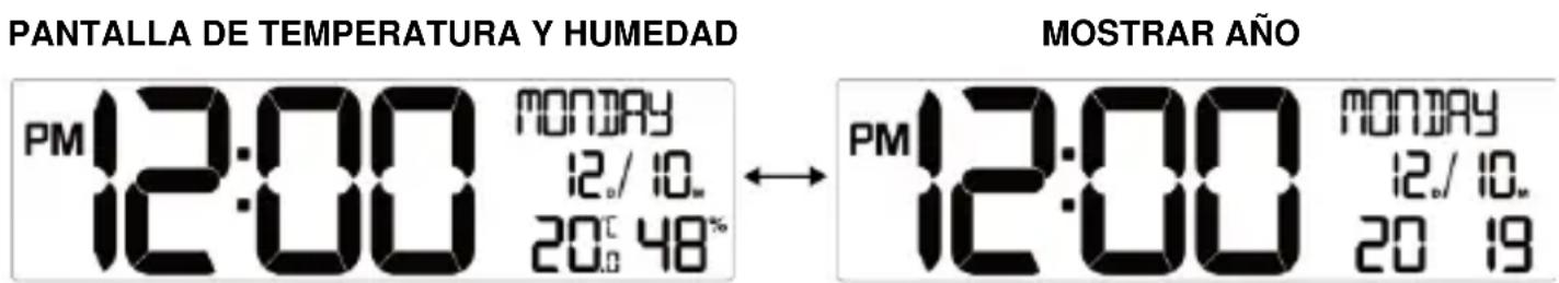 TECHNOLINE WS 8120 - SELECTIONAR EL MODO DE TEMPERATUREA Y HUMEDAD O EL ANO - 1