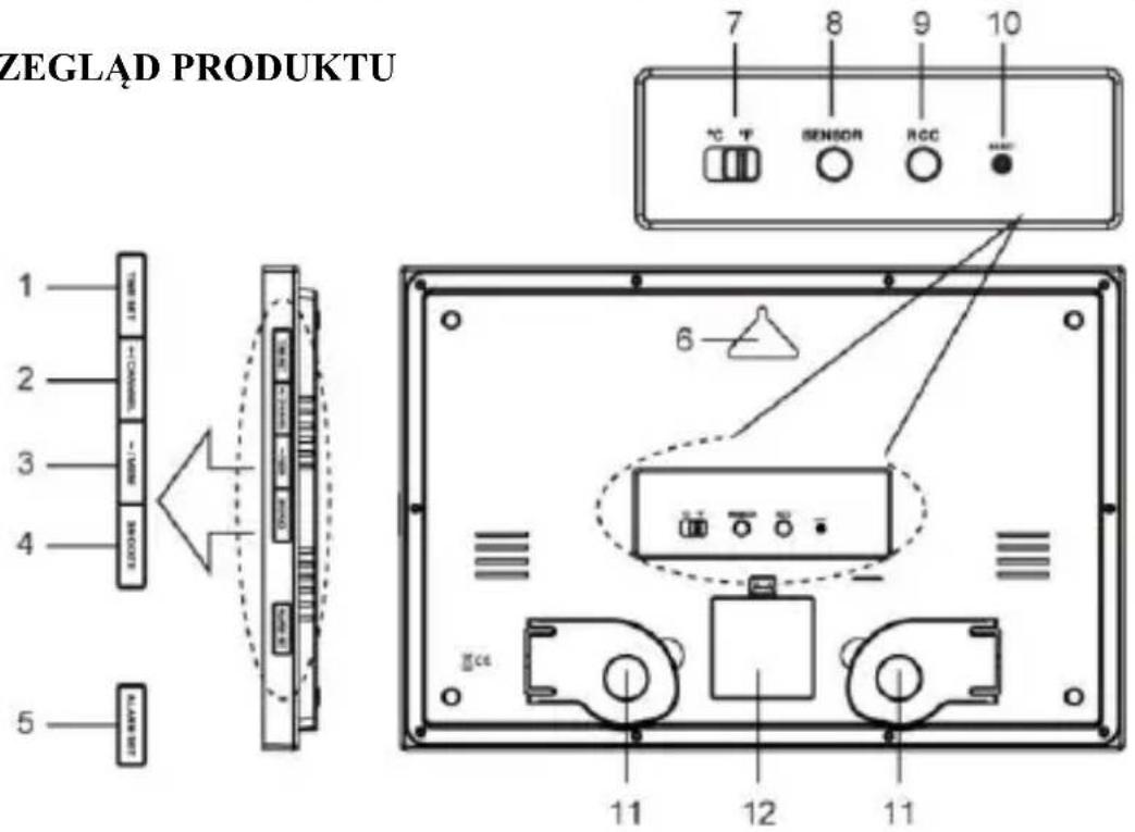 TECHNOLINE WS 8011 - ZEGAR STEROWANY RADIOWO ZE WSKAŻNIKIEM TEMPERATURY I WILGOTNOŚCI - 1