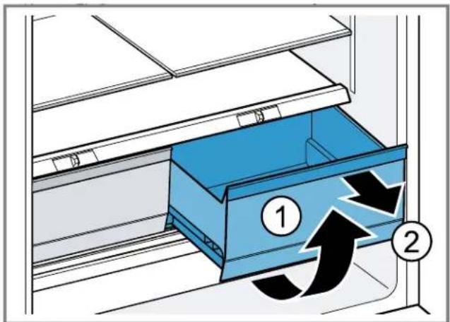 BOSCH B36FD50SNS - Retirar el cajón para fruta y verdura - 1