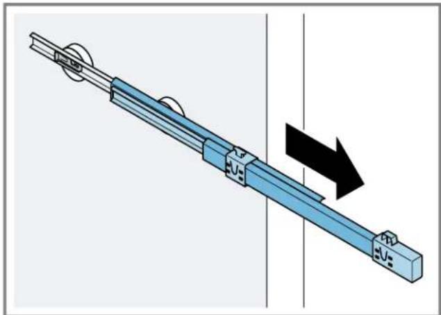 BOSCH B36FD50SNS - Démonter les rails de sortie - 1