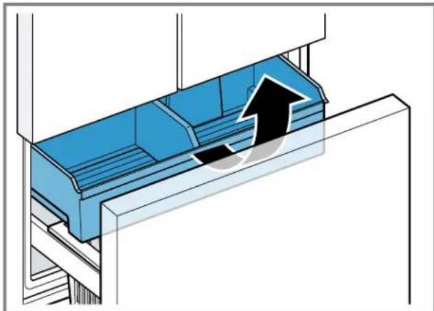 BOSCH B36FD50SNS - Removing the frozen food pull-out container - 1