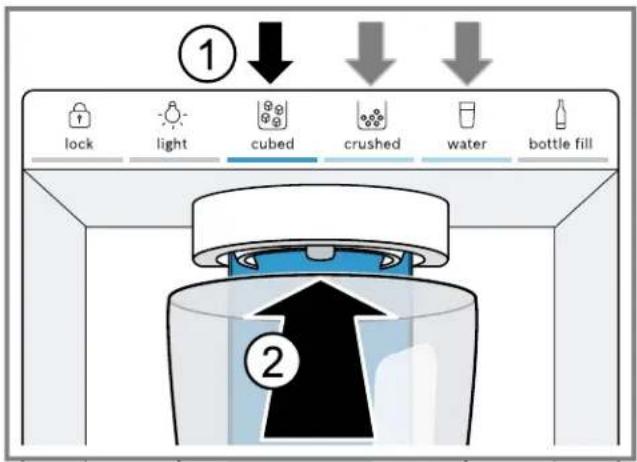 BOSCH B36FD50SNS - Dispensing ice or water - 1