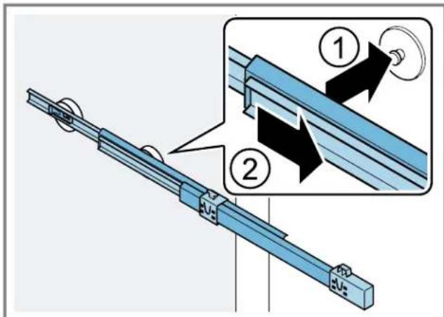 BOSCH B36FD50SNS - Montar los railes telescopicos - 1