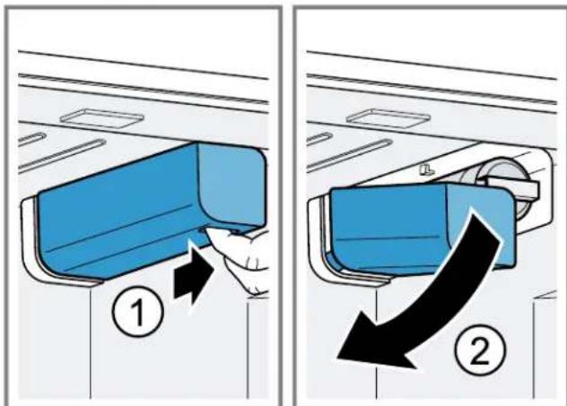 BOSCH B36FD50SNS - Changing the water filter or replacing it with a bypass cap - 1