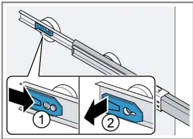 BOSCH B36FD50SNS - Removing the telescopic rails - 2