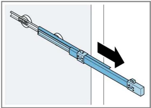 BOSCH B36FD50SNB - Démonter les rails de sortie - 1