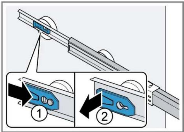 BOSCH B36FD50SNB - Démonter les rails de sortie - 2