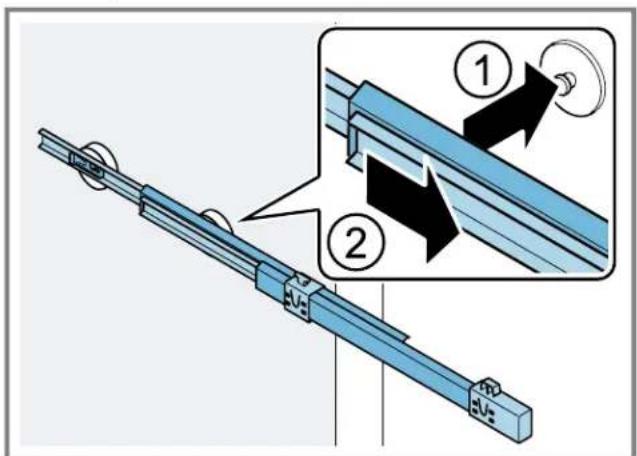 BOSCH B36FD50SNB - Monter les rails de sortie - 1