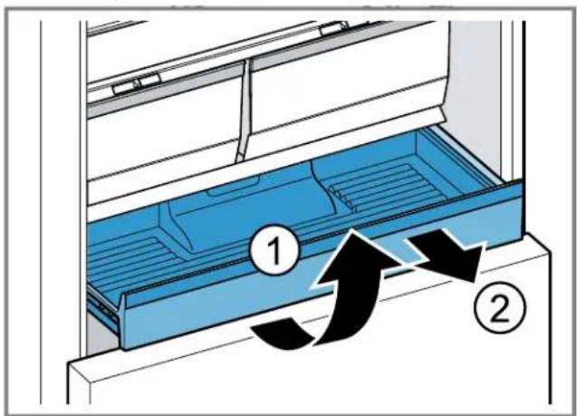 BOSCH B36FD50SNB - Retirar el recipiente de almacenamiento - 1
