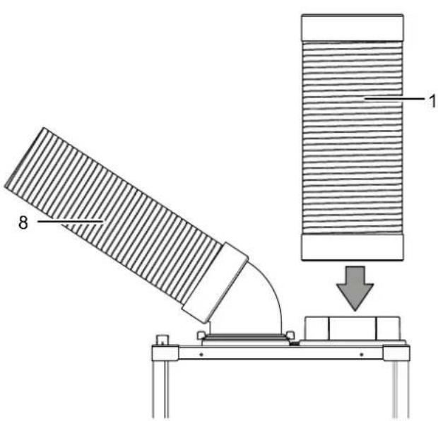 TROTEC PT 3500 SP - Raccordement de la conduite d'air chaud - 1