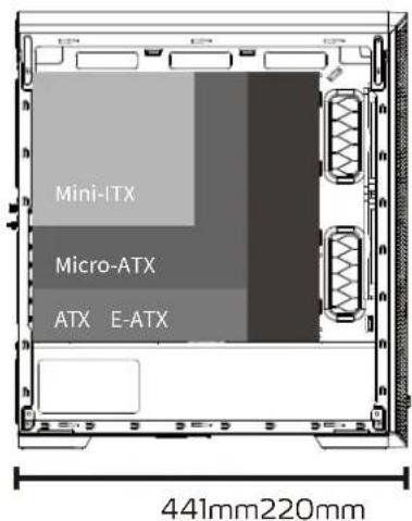 Mini-ITX Micro-ATX ATX E-ATX 441mm220mm