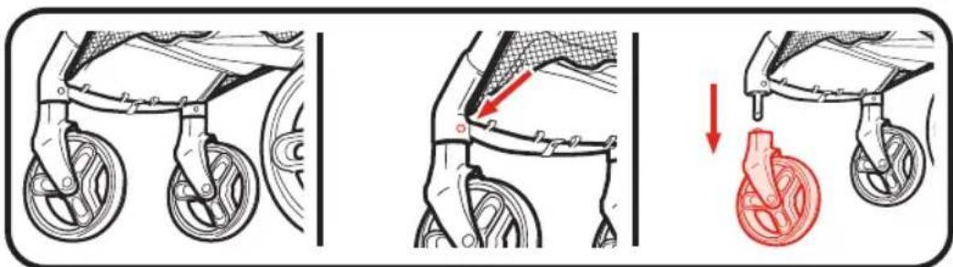 GRACO Modes Closer - - Front Wheel • Roulette avant • Rueda delantera - 1